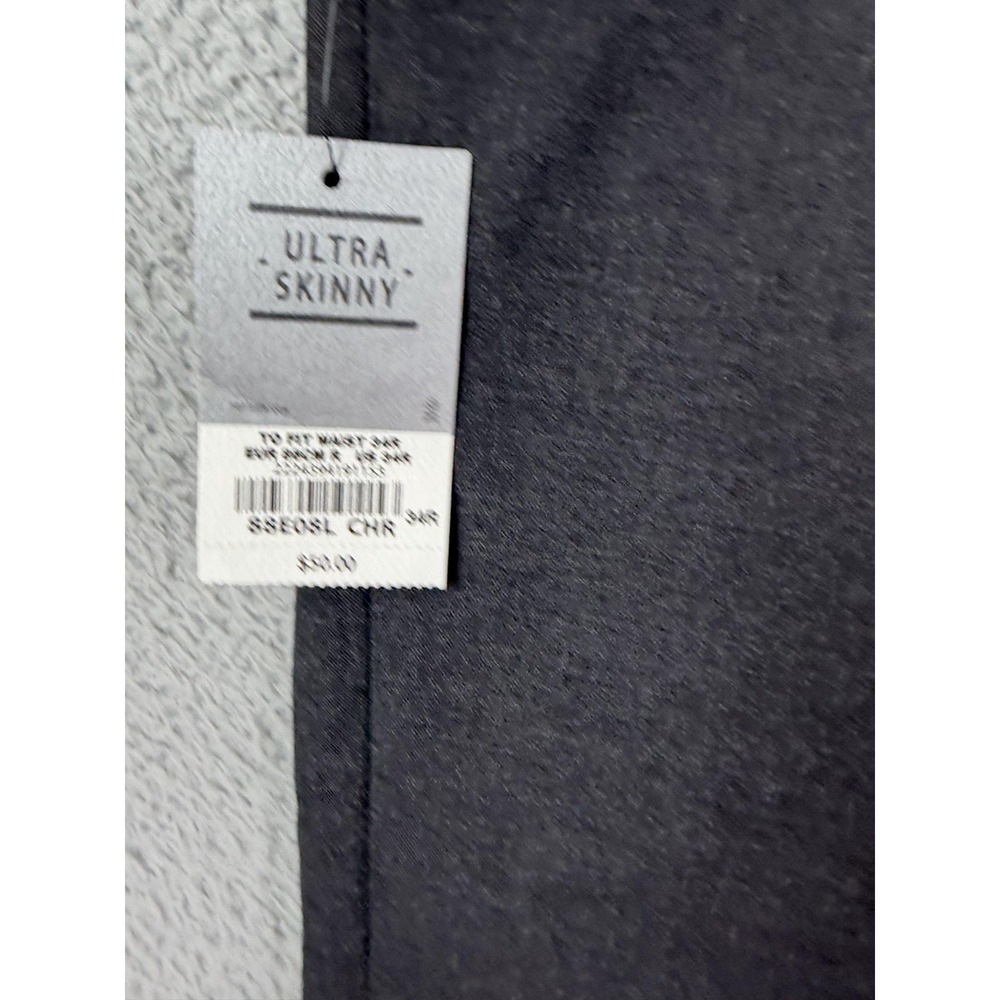 Topman Dress Pants Mens 34x30 Gray Ultra Skinny Stretch Business Formal Office - Picture 5 of 11